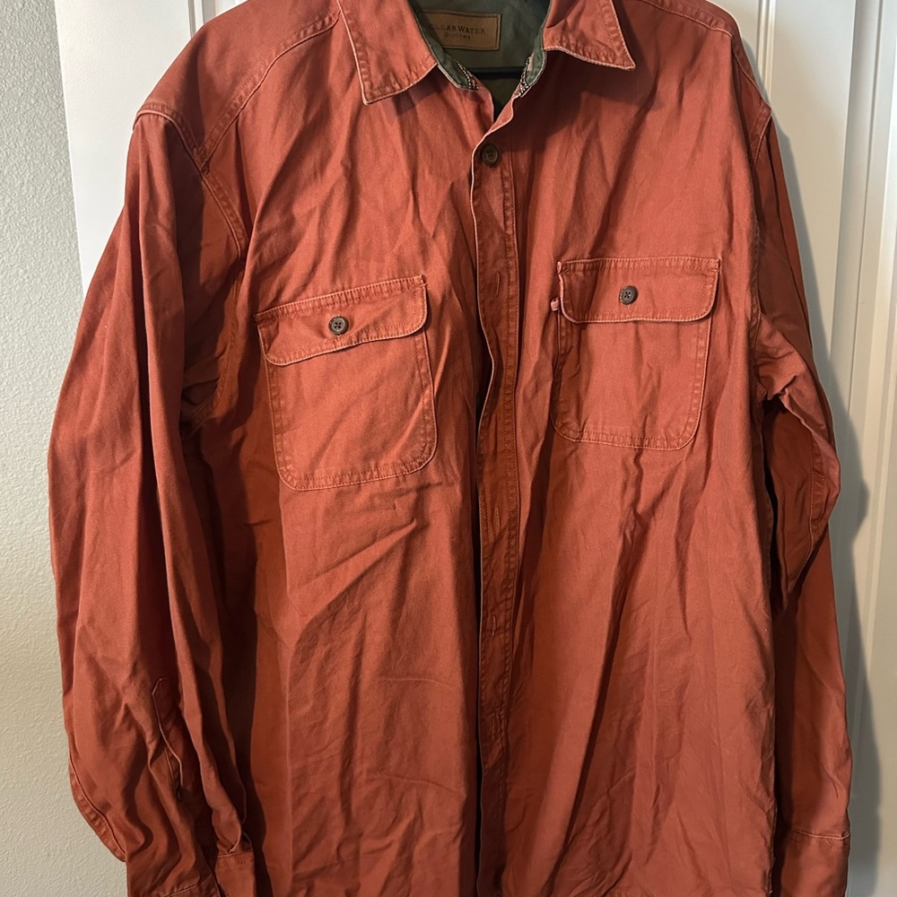 Clear Water outfitters 100% cotton Men's Rust western Shirt